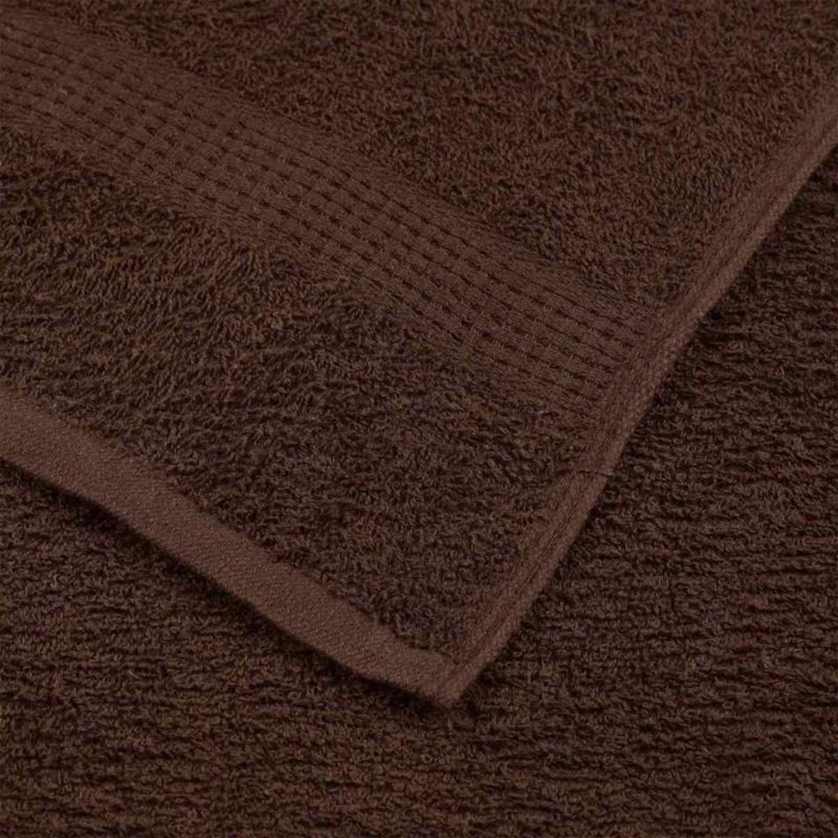VIDAXL Serviettes de bain 10 pcs marron 100x150 cm 360 g m² 100% coton