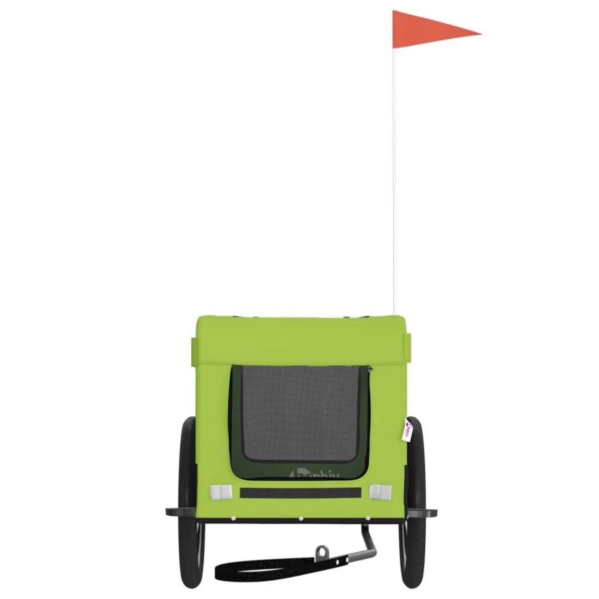 VIDAXL Remorque de velo pour animaux de compagnie vert et noir