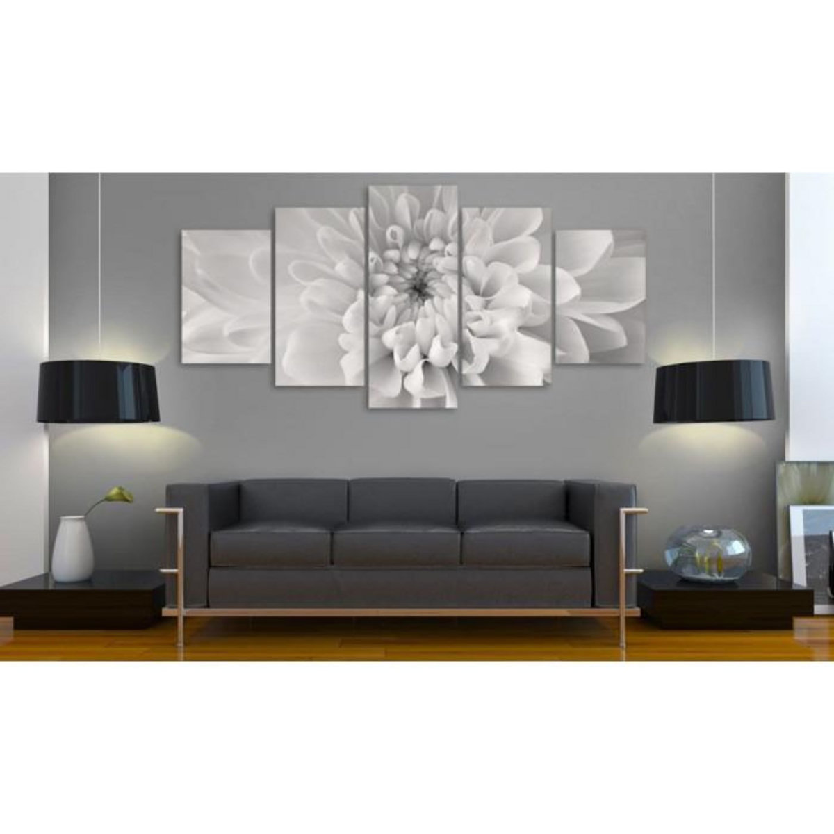 Paris Prix Tableau Imprimé  Dahlia en Gris