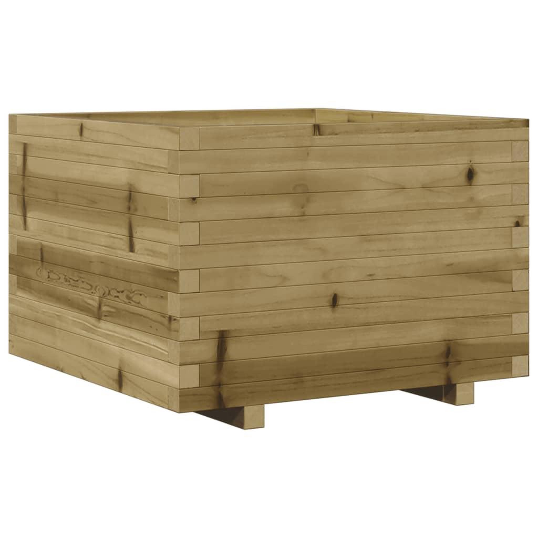Voir la diapositive 2 : VIDAXL Jardiniere 70x70x49,5 cm bois de pin impregne