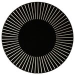 TOILINUX Lot 2x Assiette plate Sun - Diam. 27 cm - Noir