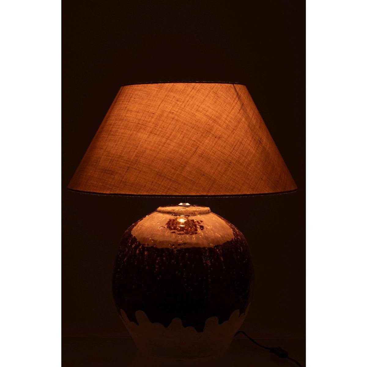 Paris Prix Lampe à Poser en Argile  2 Parties  78cm Marron