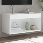 VIDAXL Meuble TV avec lumieres LED blanc 60x30x30 cm