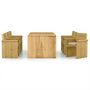 Voir la diapositive 2 : VIDAXL Ensemble a manger de jardin 7 pcs avec coussins pin impregne