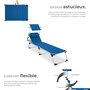 Voir la diapositive 3 : tectake Bain de soleil rembourré et pliable bleu