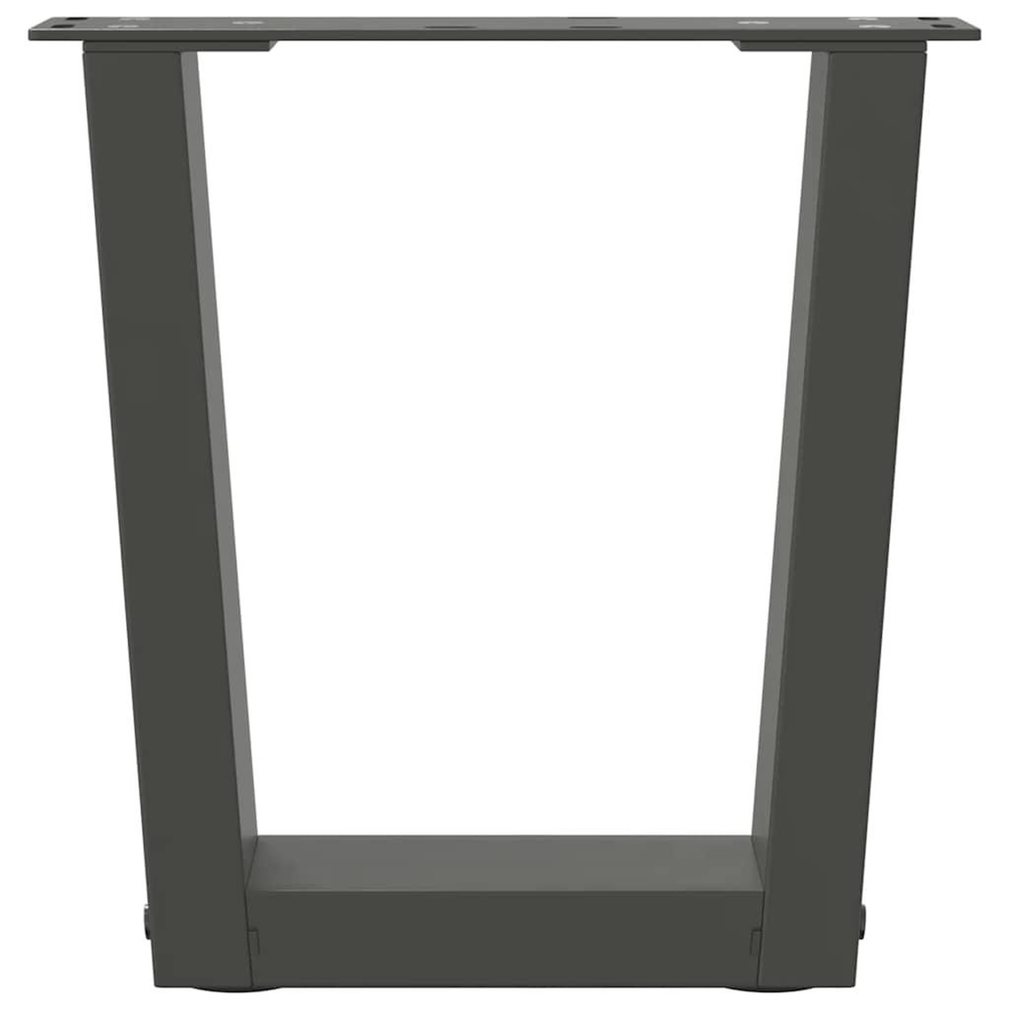 Voir la diapositive 5 : VIDAXL Pieds de table a manger forme V 2 pcs anthracite 40x(30-31,3)cm