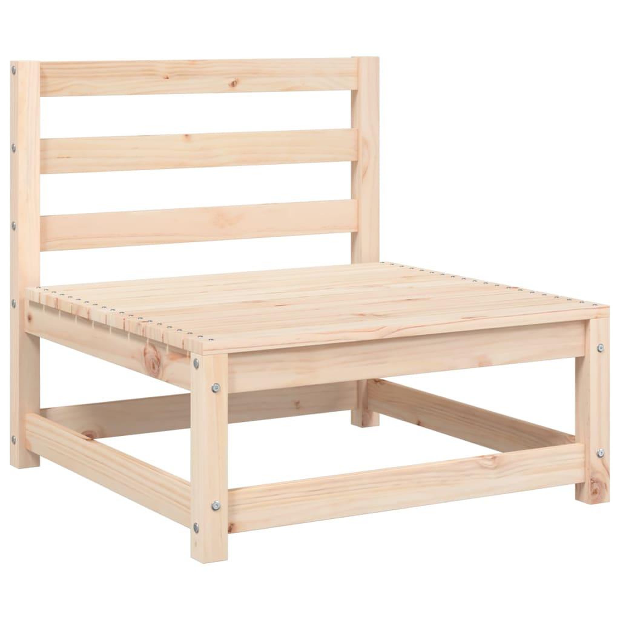 Voir la diapositive 4 : VIDAXL Canape de jardin sans accoudoirs et coussins bois massif de pin