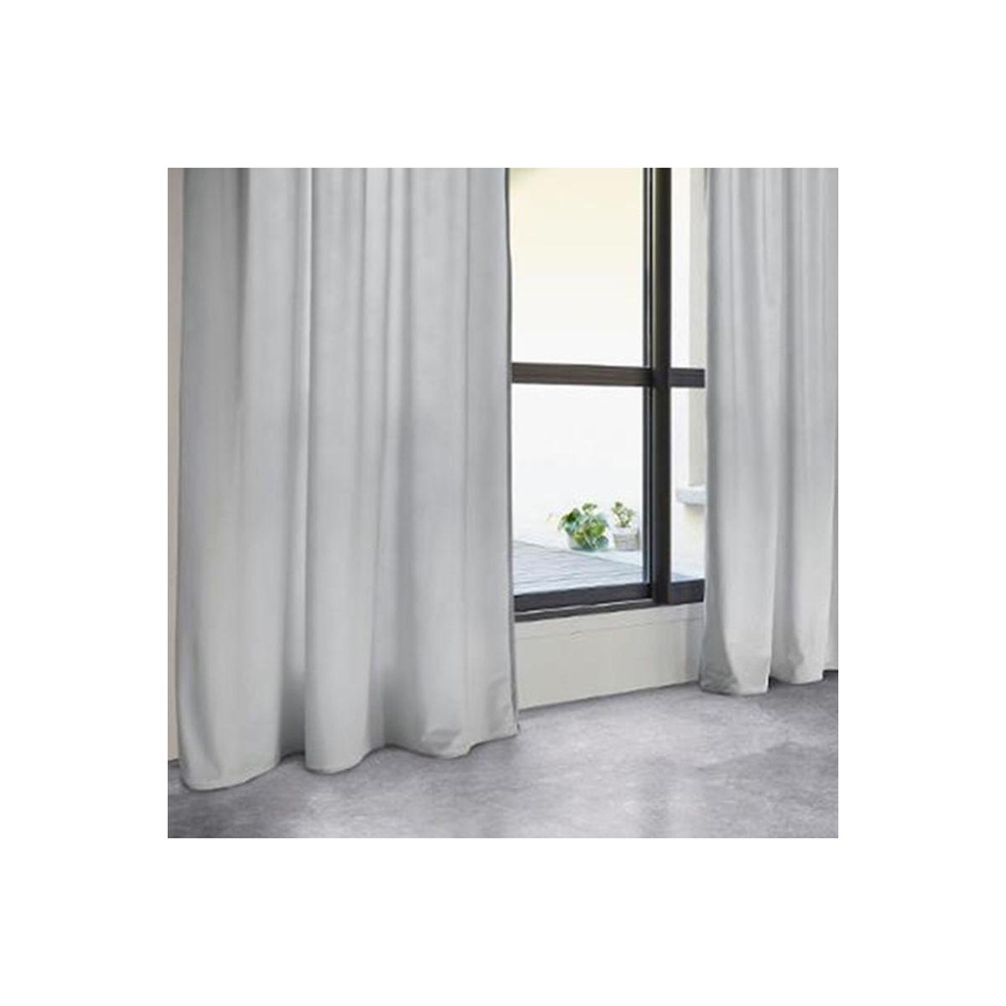 Voir la diapositive 4 : ATMOSPHERA Rideau tamisant  lilou  140x260cm gris