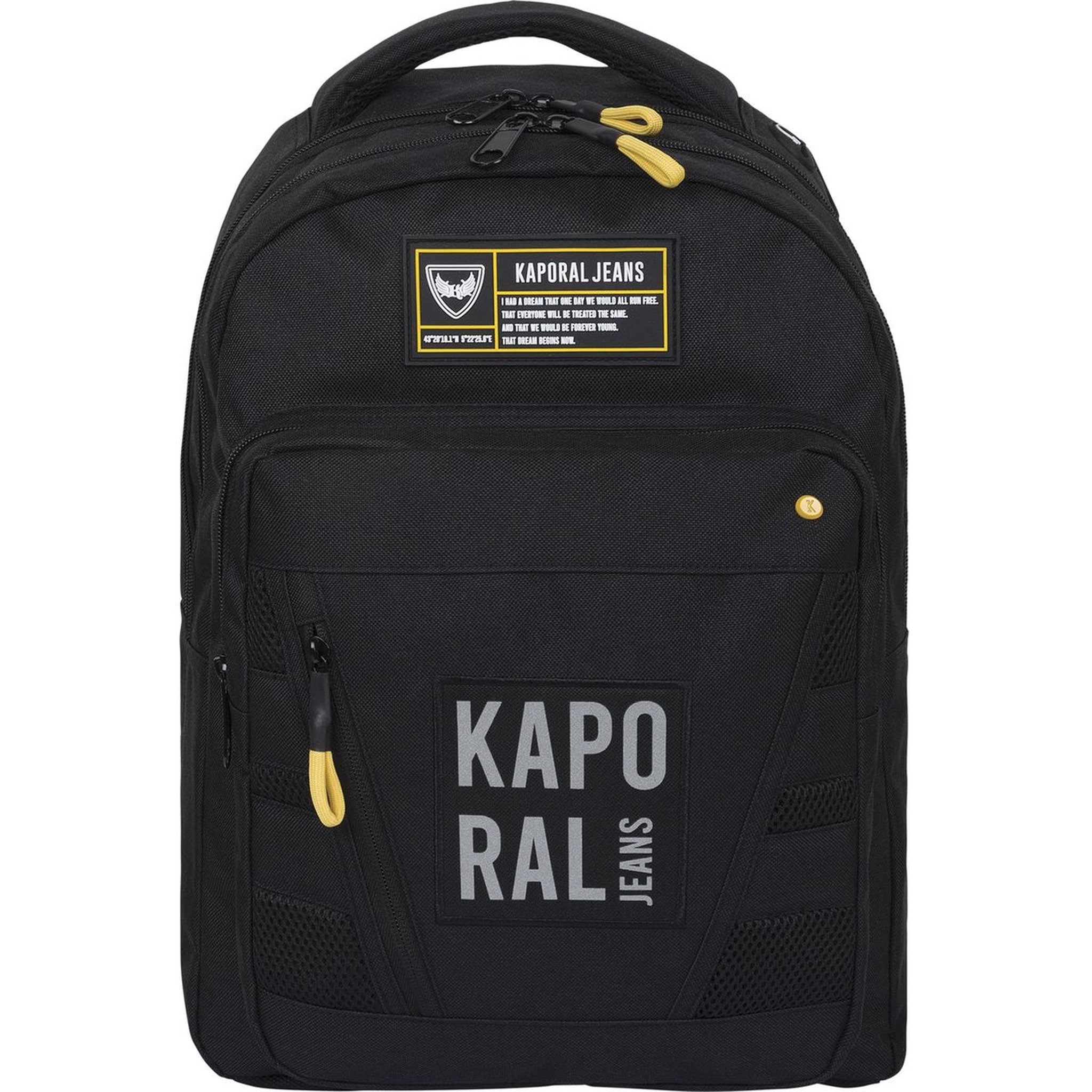 Voir la diapositive 1 : KAPORAL Sac à dos 2 compartiments 43 cm noir 