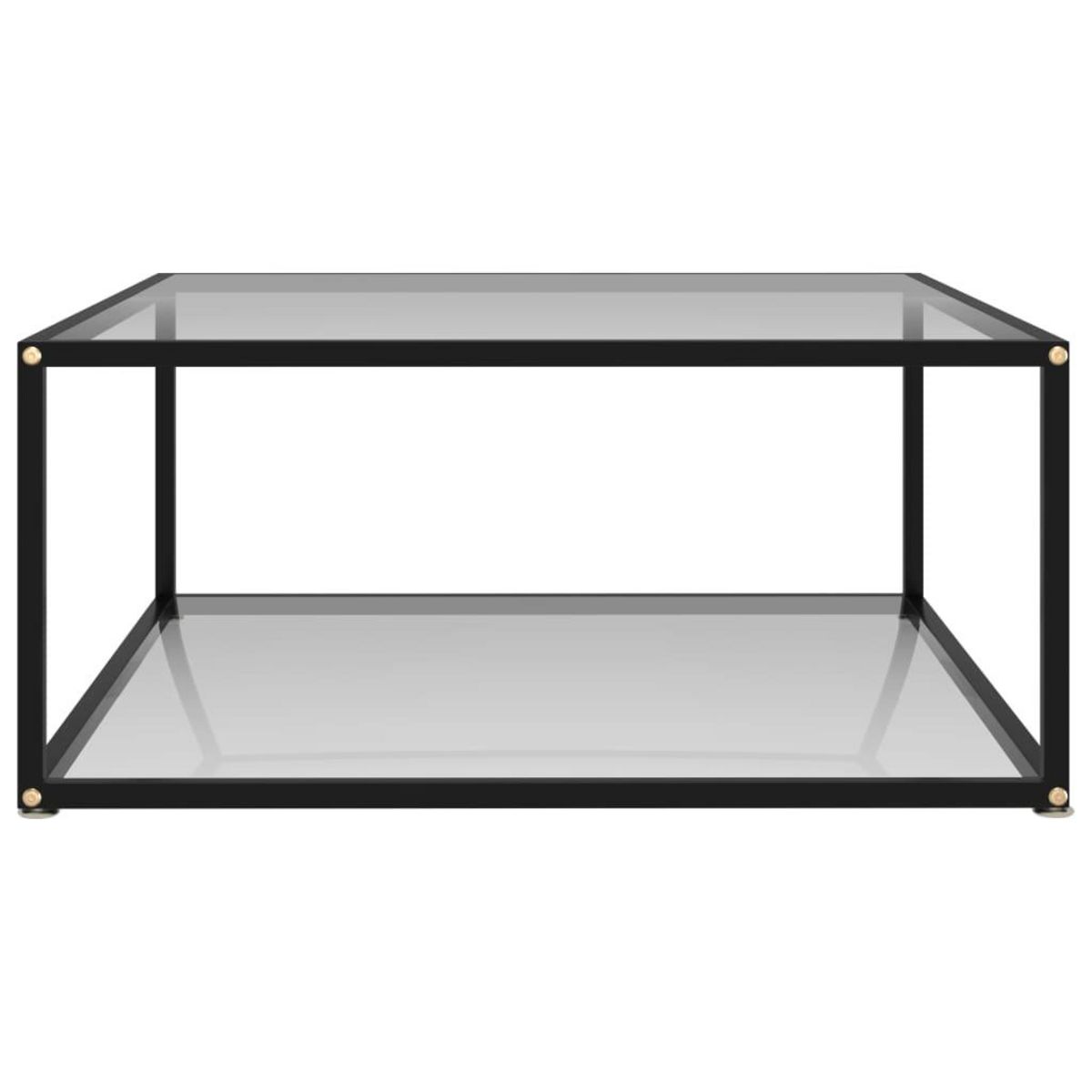 VIDAXL Table basse Transparent 80x80x35 cm Verre trempe