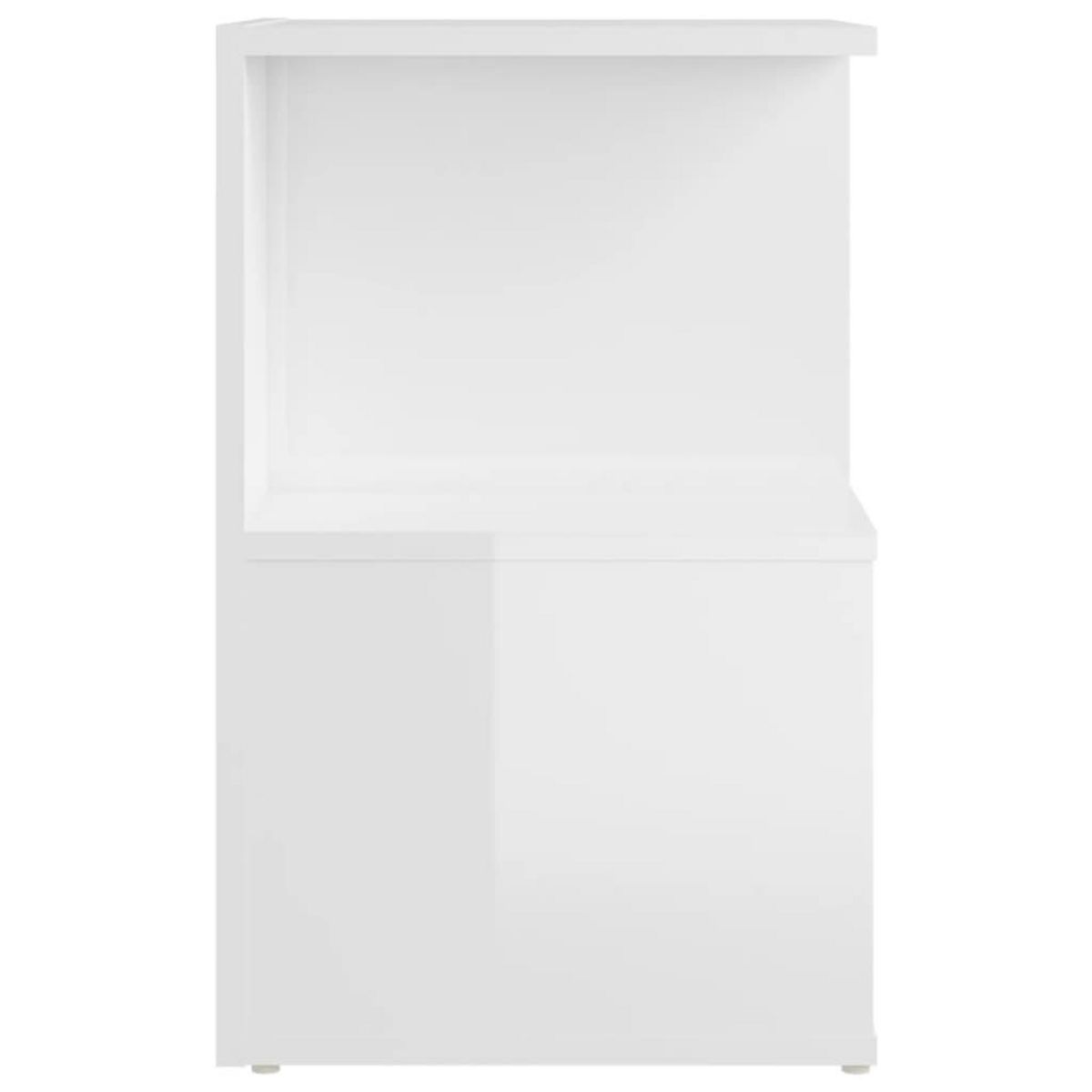 VIDAXL Table de chevet blanc brillant 35x35x55 cm bois d'ingenierie