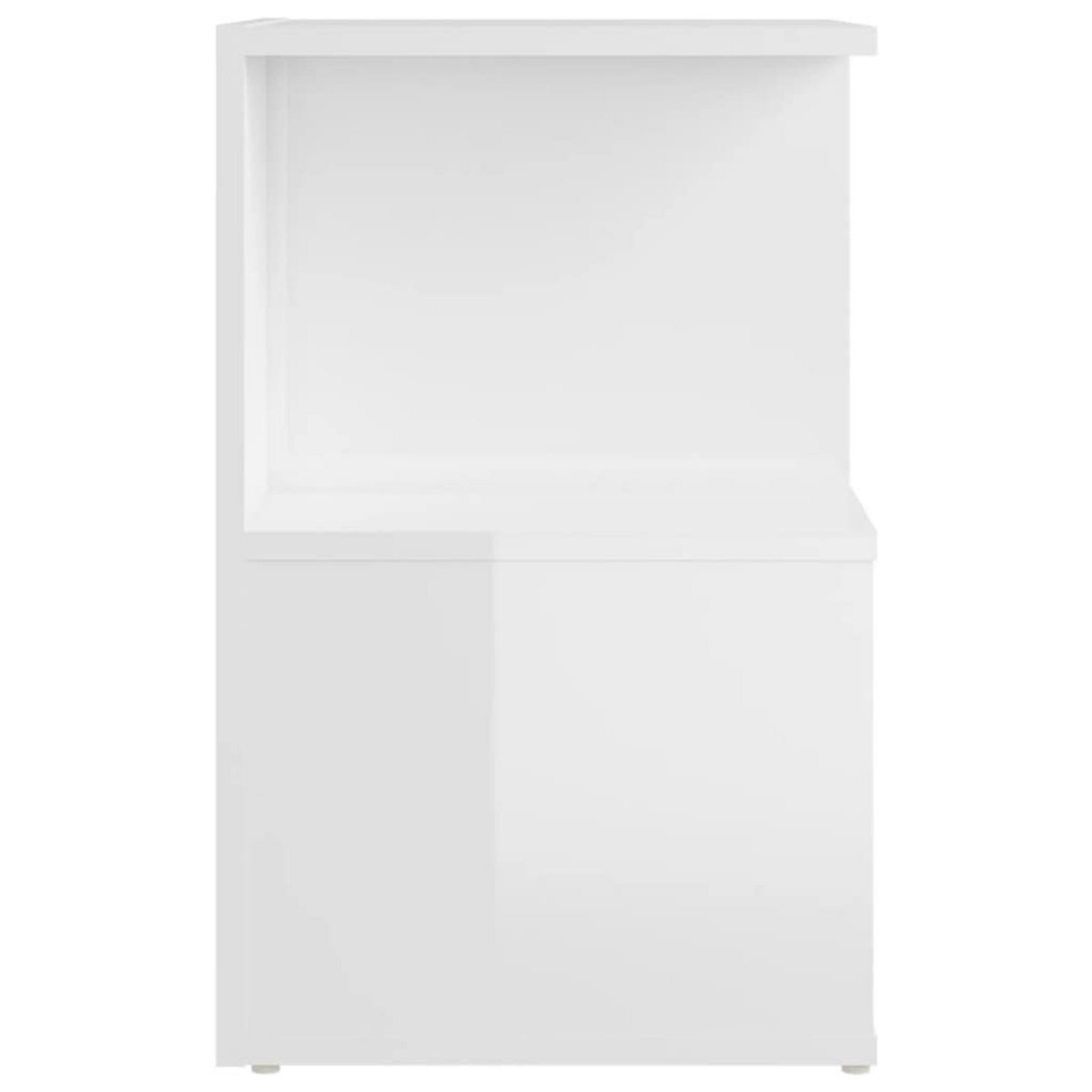 VIDAXL Table de chevet blanc brillant 35x35x55 cm bois d'ingenierie