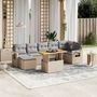 Voir la diapositive 1 : VIDAXL Salon de jardin avec coussins 8 pcs beige resine tressee