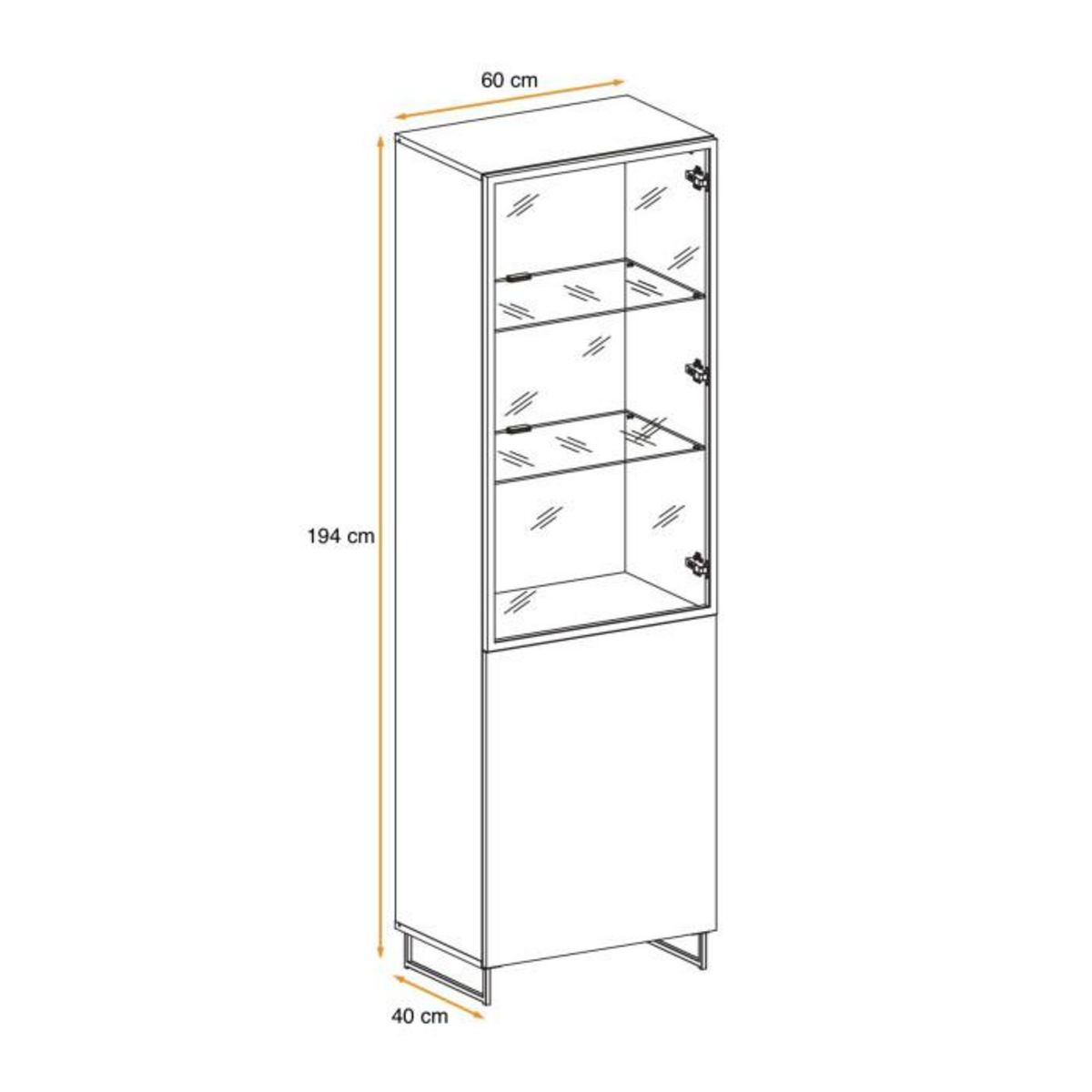 Paris Prix Vaisselier Design 2 Étagères  Plank  194cm Naturel