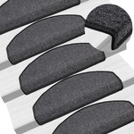 VIDAXL Tapis d'escalier 10 pcs 65x24x4 cm Anthracite