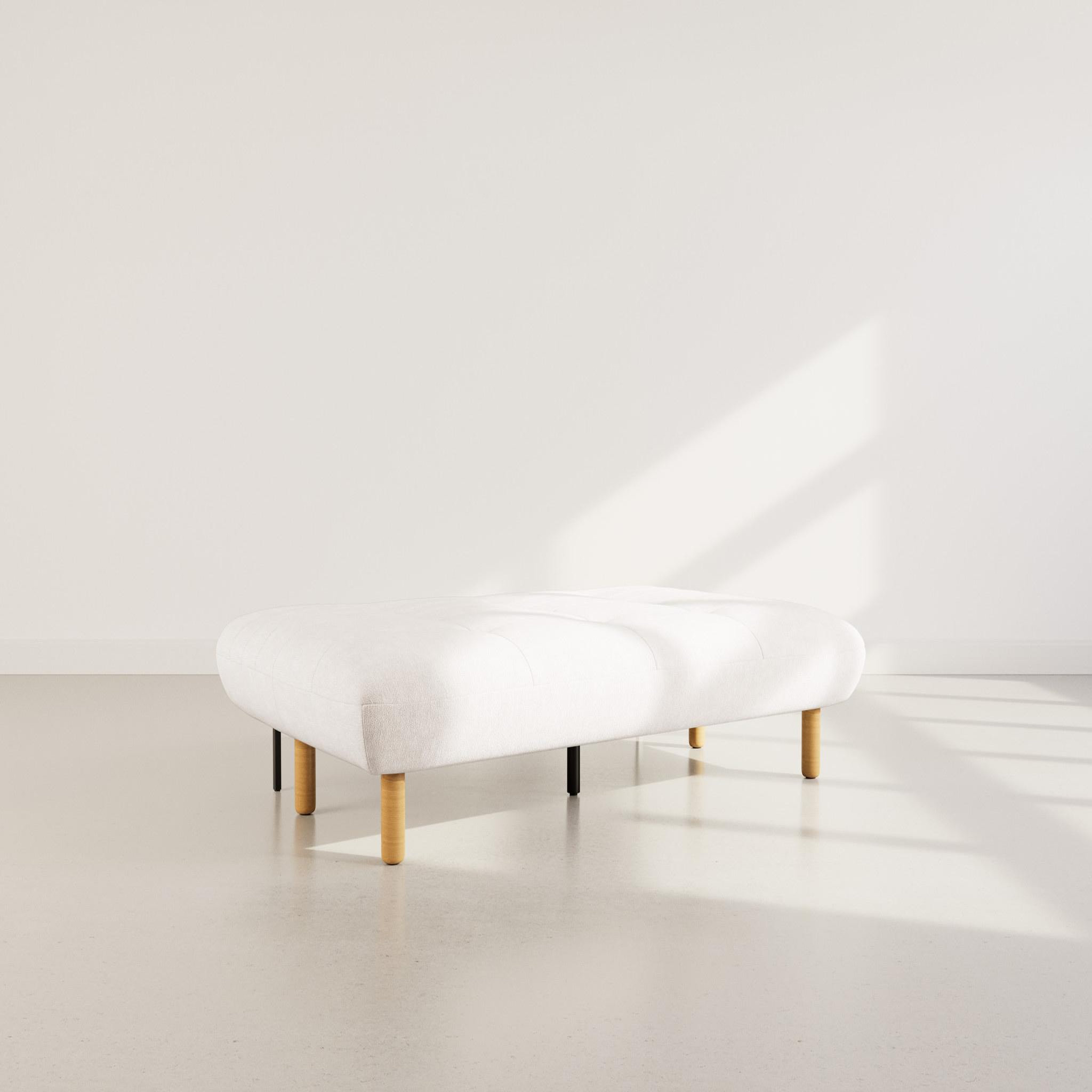 Voir la diapositive 3 : BEST MOBILIER Soan - banquette 2 places convertible clic-clac en velours texturé