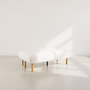 Voir la diapositive 3 : BEST MOBILIER Soan - banquette 2 places convertible clic-clac en velours texturé
