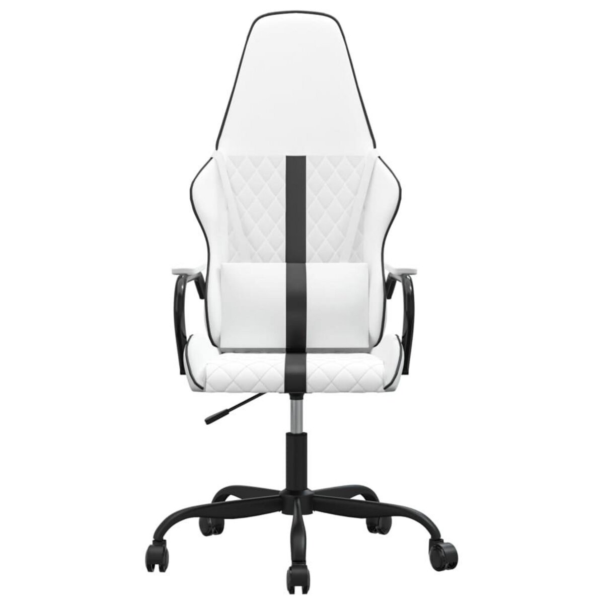 VIDAXL Chaise de jeu Blanc et noir Similicuir