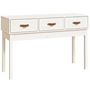 Voir la diapositive 2 : VIDAXL Table console Blanc 114x40x75 cm Bois massif de pin