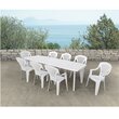 ARETA Table de jardin extensible - 8/10 places - Résine - Blanc - LIPARI 2