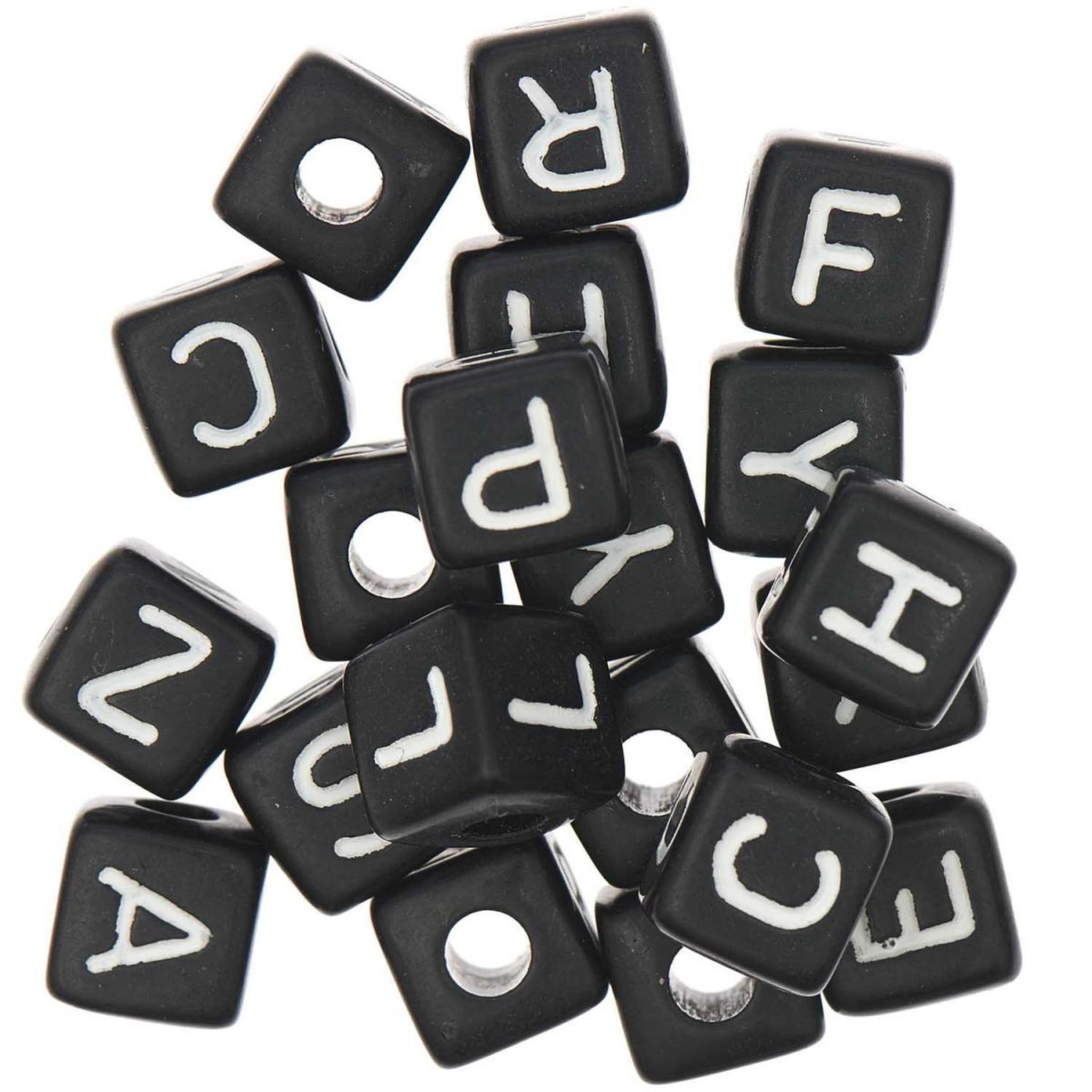 Voir la diapositive 3 : RICO DESIGN Itoshii pack 21 perles ponii noires love peace happiness joy