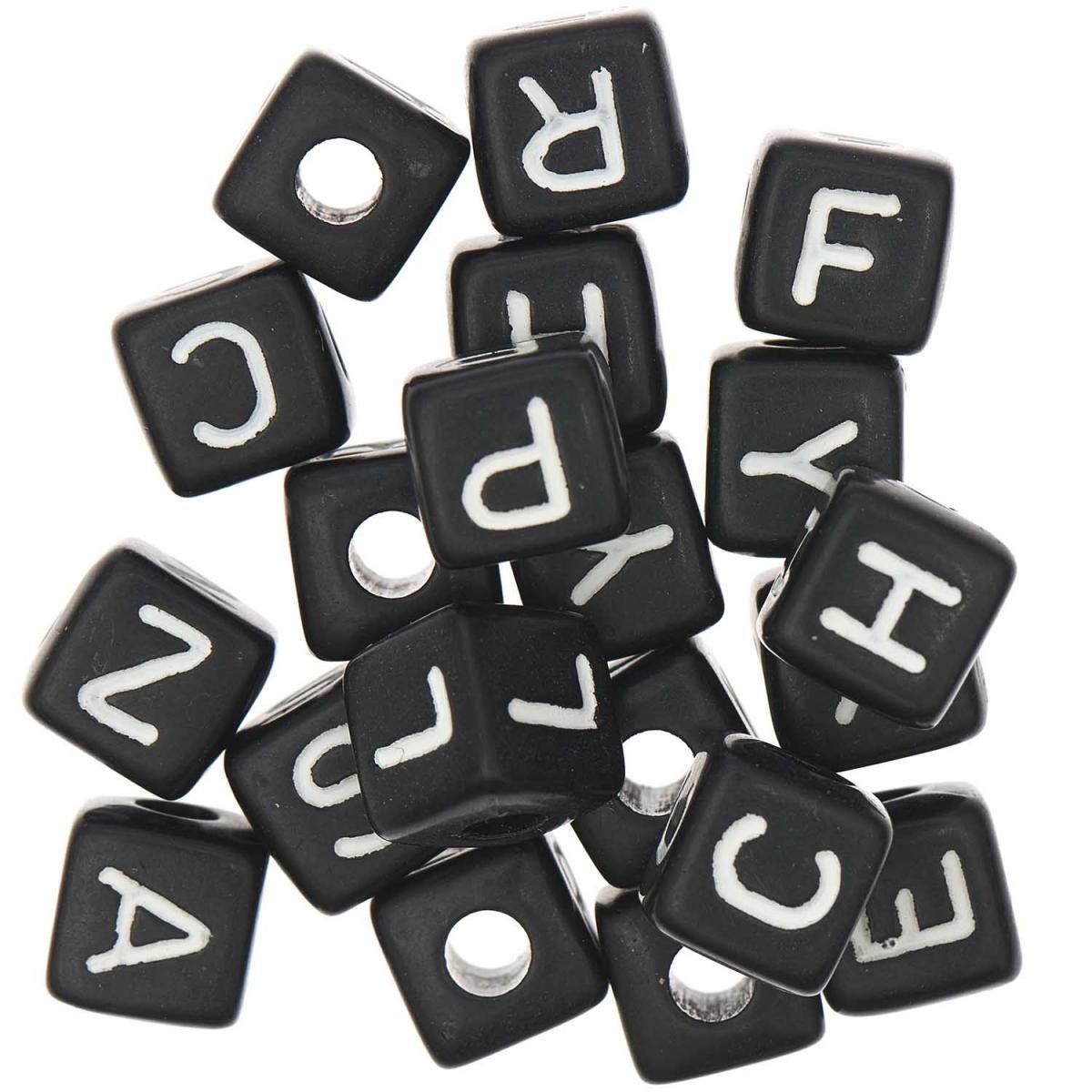 RICO DESIGN Itoshii pack 21 perles ponii noires love peace happiness joy