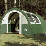 VIDAXL Tente de camping tunnel 4 personnes vert impermeable