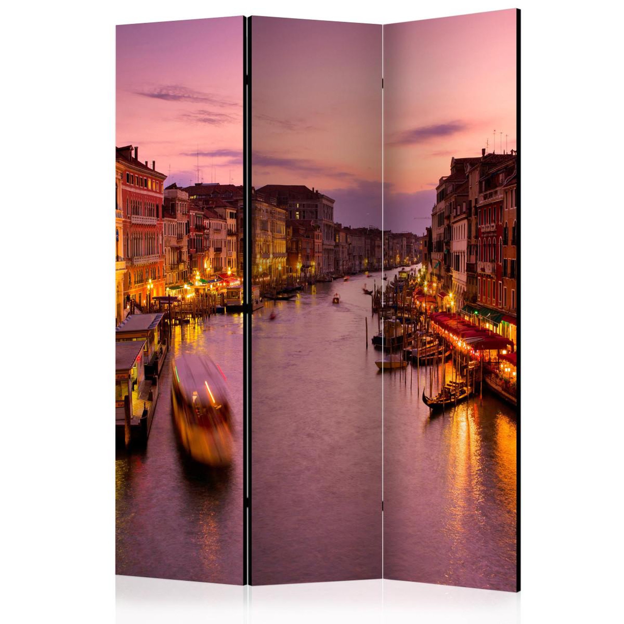 Paris Prix Paravent 3 volets  city of lovers, venice by night  135x172cm