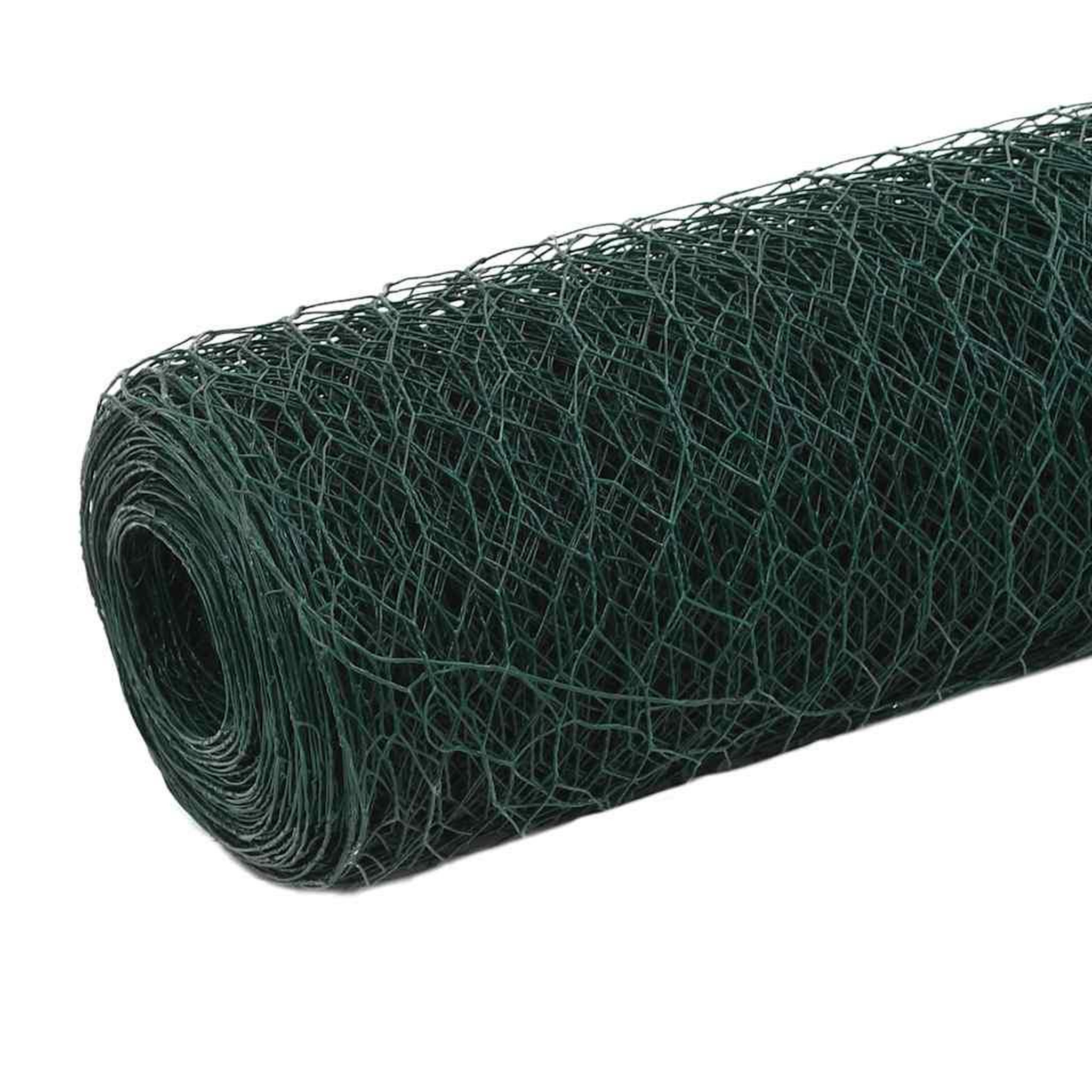 Voir la diapositive 2 : VIDAXL Grillage Acier avec revetement en PVC 25x1,5 m Vert