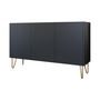 Voir la diapositive 4 : BEST MOBILIER Cali - buffet bas - effet marbre - 144 cm