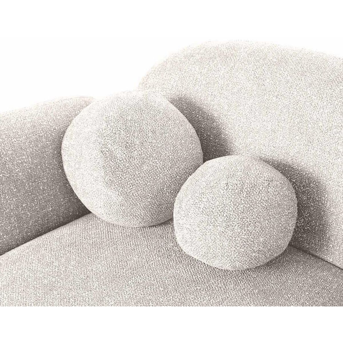 LISA DESIGN Velris - canapé d'angle droit 3 places en tissu moucheté