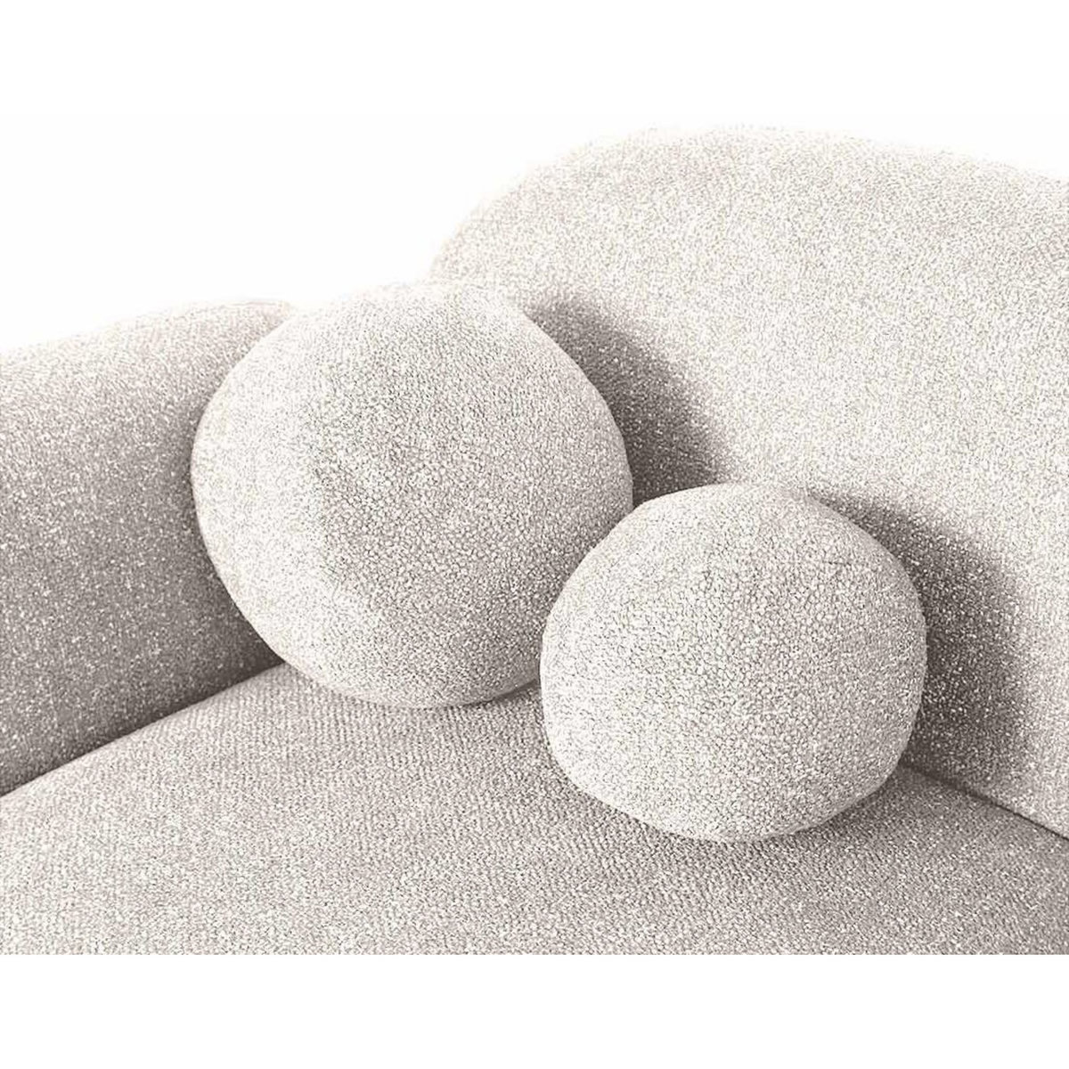 LISA DESIGN Velris - canapé d'angle droit 3 places en tissu moucheté