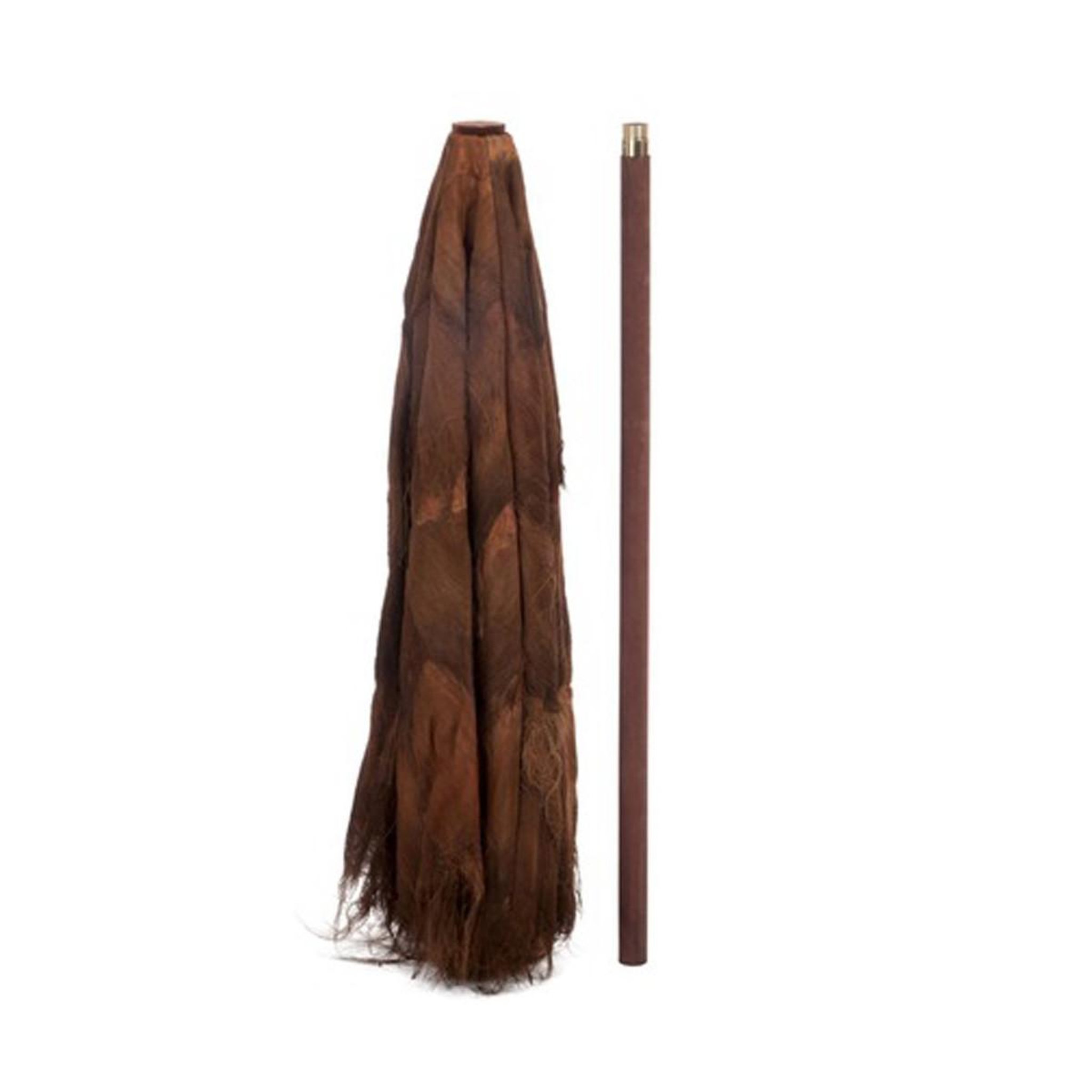 Voir la diapositive 2 : J-LINE Parasol en bois  cocotier  250cm marron