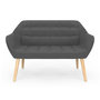 Voir la diapositive 3 : ID MARKET Canapé banquette CASTILLE en tissu gris anthracite