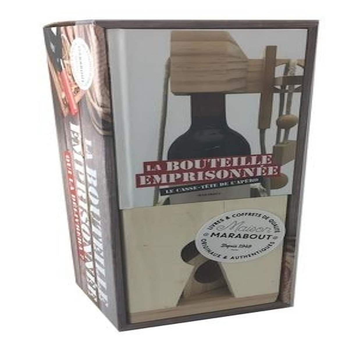 COFFRET LA BOUTEILLE EMPRISONNEE. LE CASSE-TETE DE L'APERO, Marabout