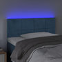 Voir la diapositive 3 : VIDAXL Tete de lit a LED Bleu fonce 100x5x78/88 cm Velours