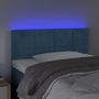 Voir la diapositive 3 : VIDAXL Tete de lit a LED Bleu fonce 100x5x78/88 cm Velours