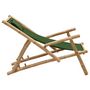 Voir la diapositive 4 : VIDAXL Chaise de terrasse Bambou et toile Vert