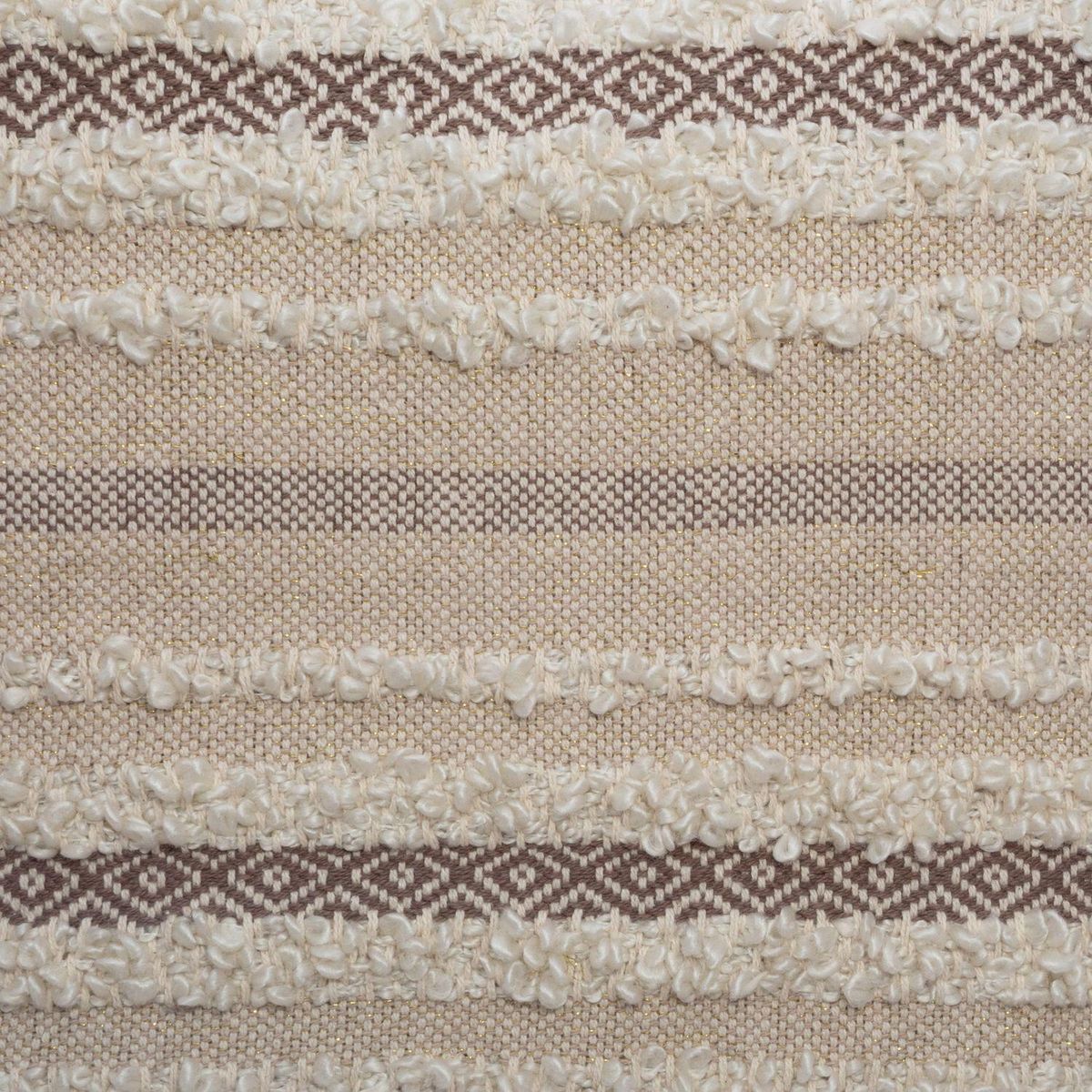 ATMOSPHERA Coussin Shine Carré avec Pompons 59x59cm - Beige