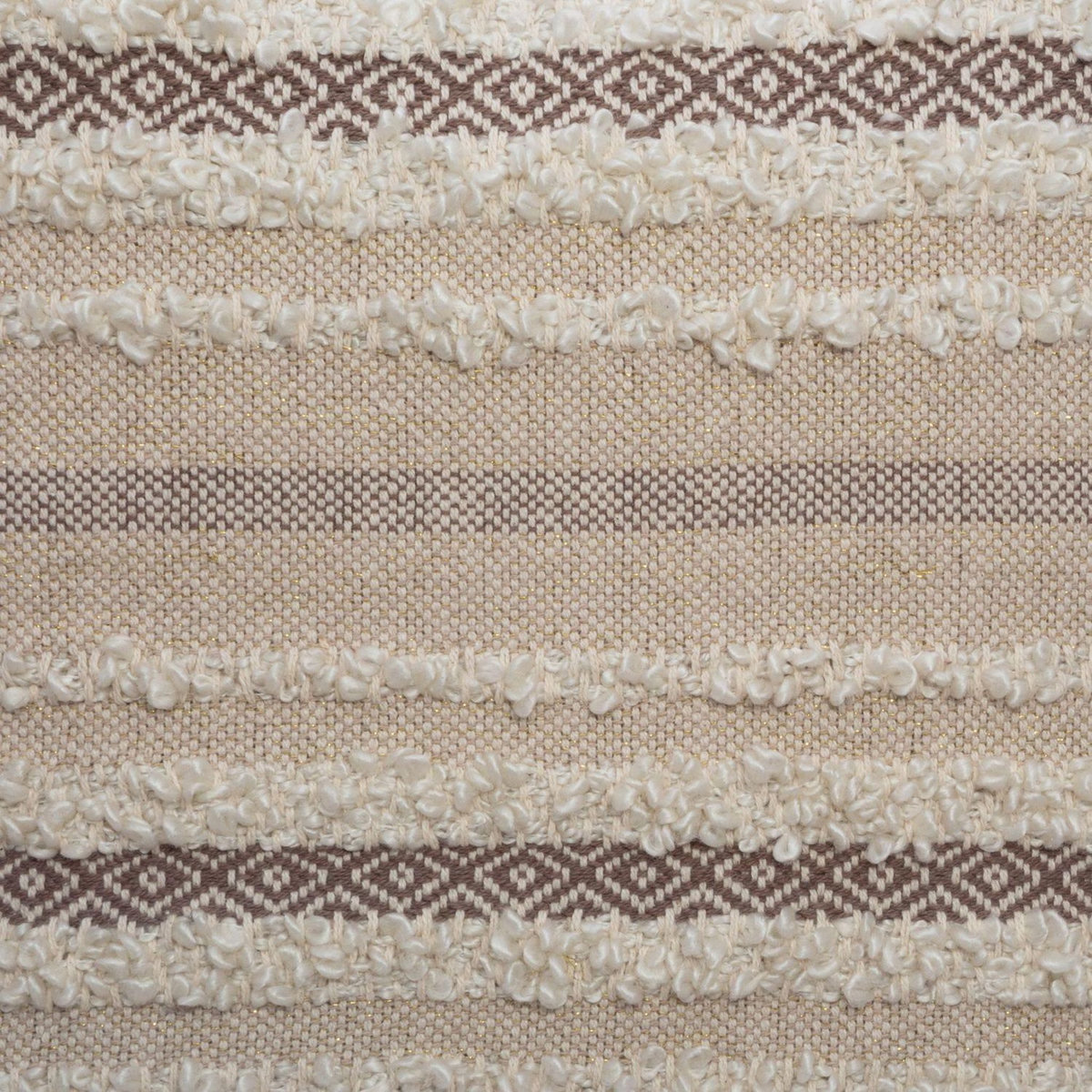 ATMOSPHERA Coussin Shine Carré avec Pompons 59x59cm - Beige