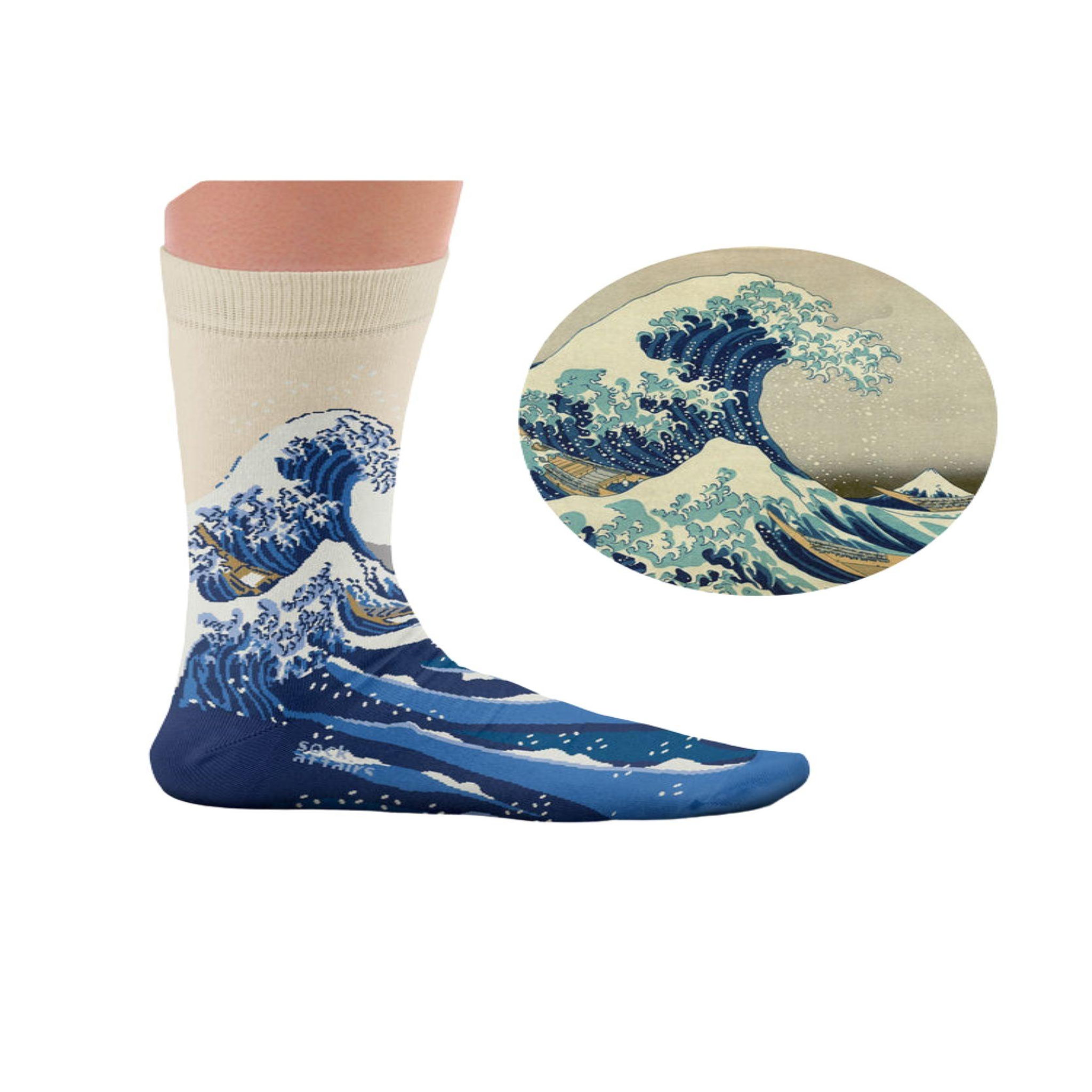 Voir la diapositive 2 : SOCK AFFAIRS Chaussettes la grande vague, hokusai