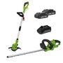 Voir la diapositive 1 : VITO Garden Pack 2 outils 20V Coupe Bordure + Taille Haies + 2 Batteries Lithium 2.0Ah + Jeu de 20 lames + Chargeur VITO