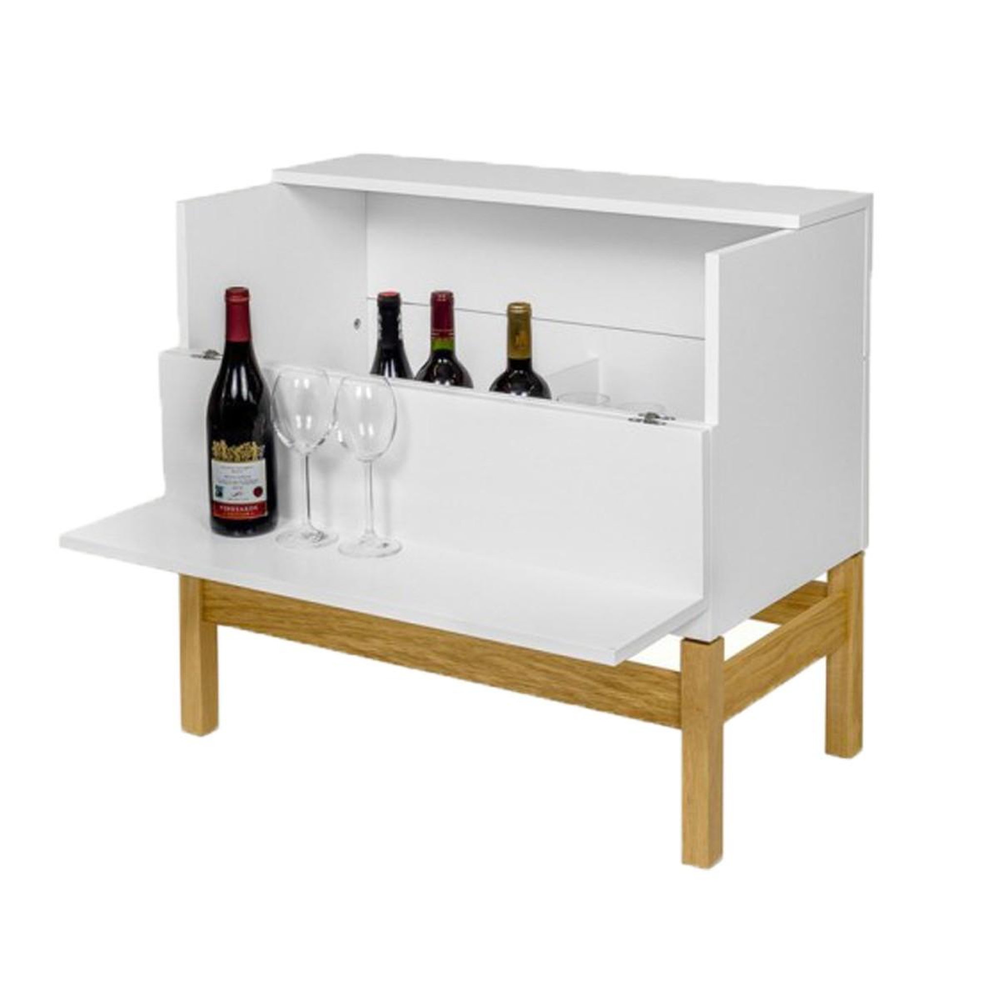 Voir la diapositive 5 : Paris Prix Mini bar design  grande  75cm blanc