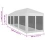Voir la diapositive 6 : VIDAXL Tente de reception avec 10 parois en maille 12 x 3 m