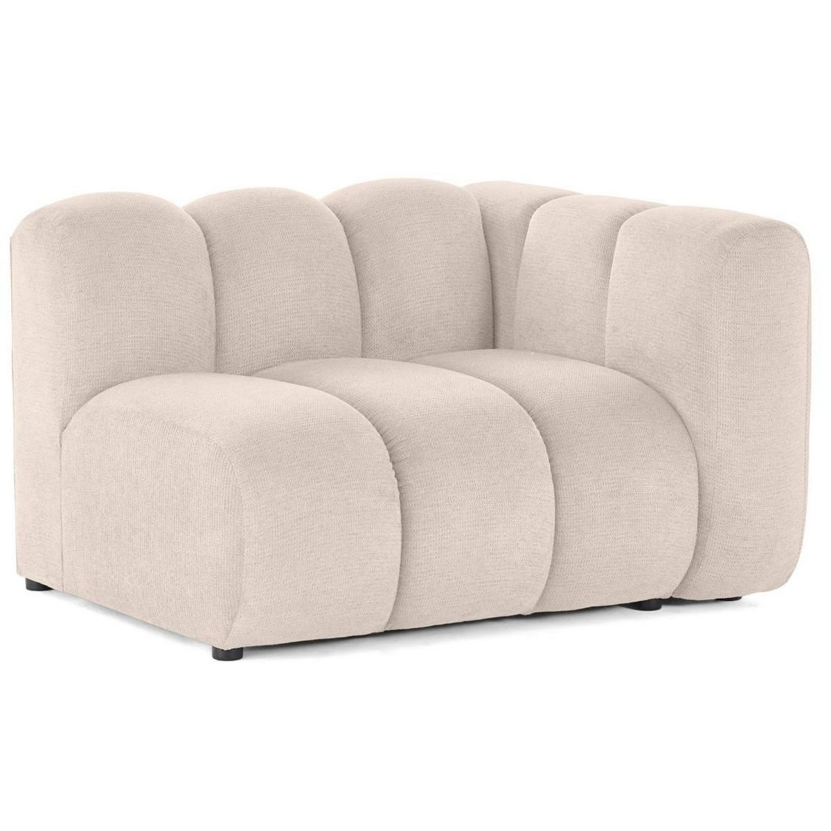 LISA DESIGN Debbie - module d'assise droit en tissu texturé