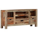 VIDAXL Buffet Gris 100x30x50 cm Bois massif