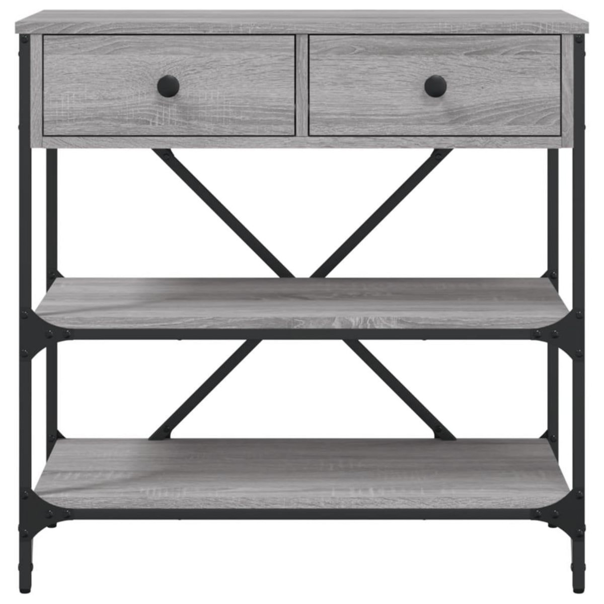 VIDAXL Table console sonoma gris 75x34,5x75 cm bois d'ingenierie
