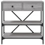 Voir la diapositive 5 : VIDAXL Table console sonoma gris 75x34,5x75 cm bois d'ingenierie