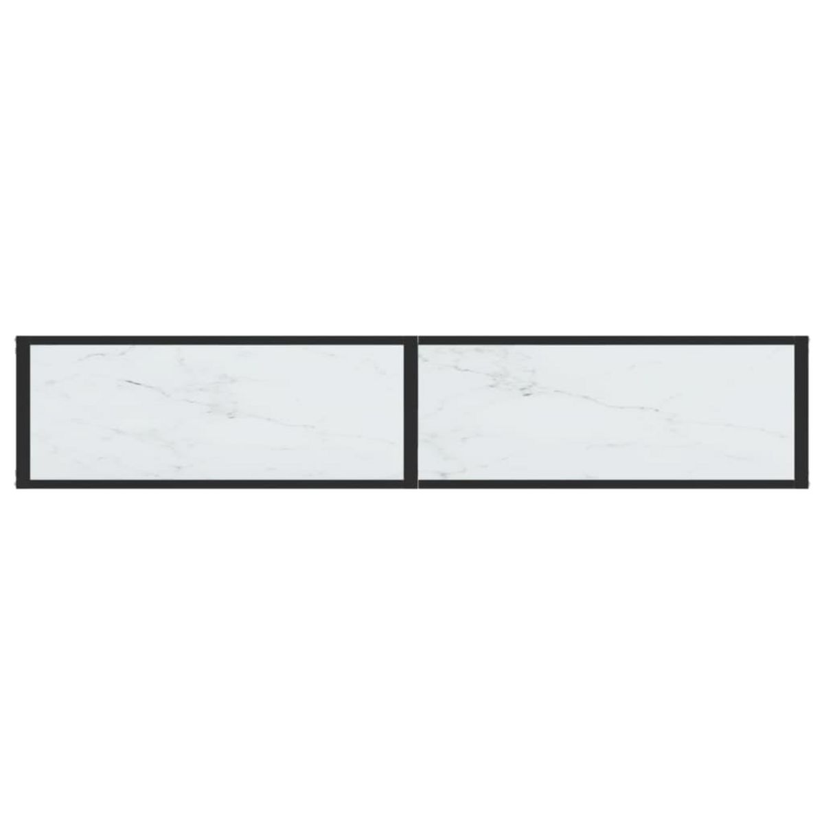VIDAXL Table console Marbre blanc 180x35x75,5 cm Verre trempe