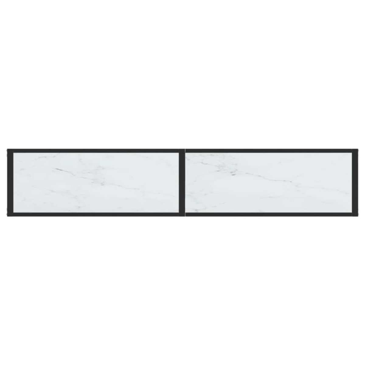 VIDAXL Table console Marbre blanc 180x35x75,5 cm Verre trempe